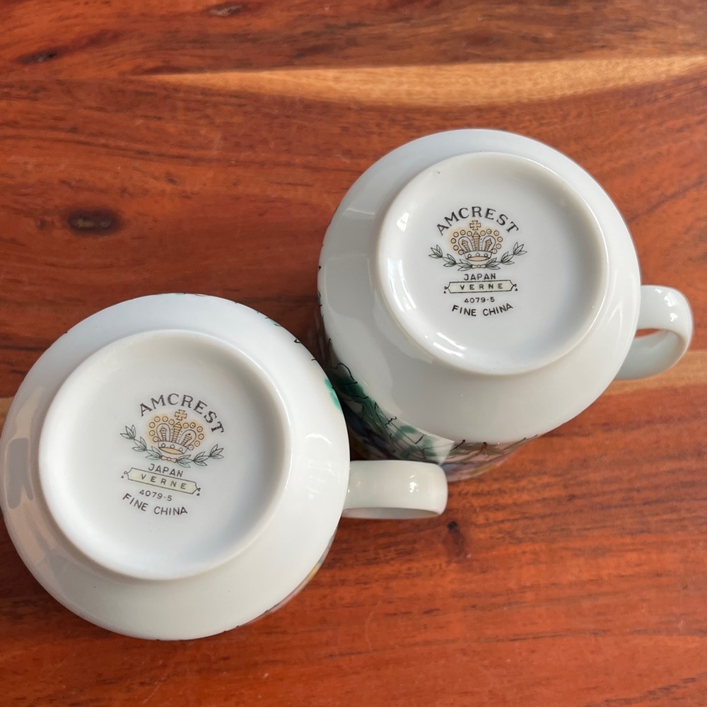 2 VINTAGE AMCREST VERNE COFFEE CUPS - Picture 6 of 8